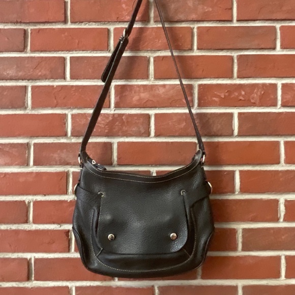 •❤️SOLD❤️Lancel Paris Black Pebbled Leather Zip Crossbody Shoulder Bag, NWOT - Picture 6 of 14